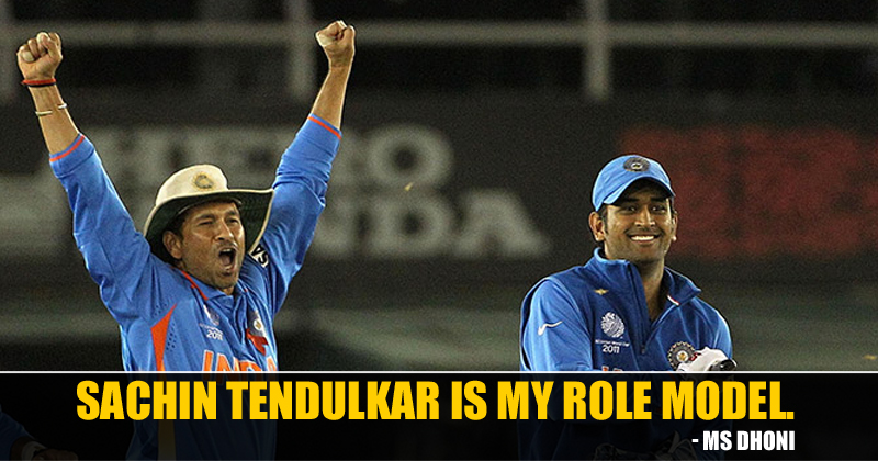 MS Dhoni and Sachin