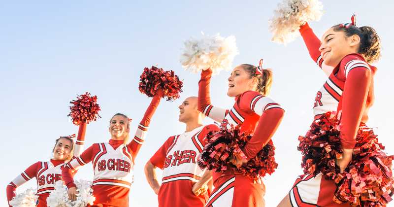 England cheerleading team