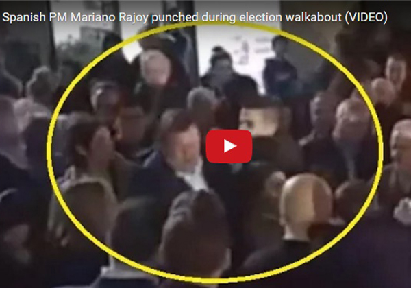 Spanish PM Publically Punched by 17-year-old