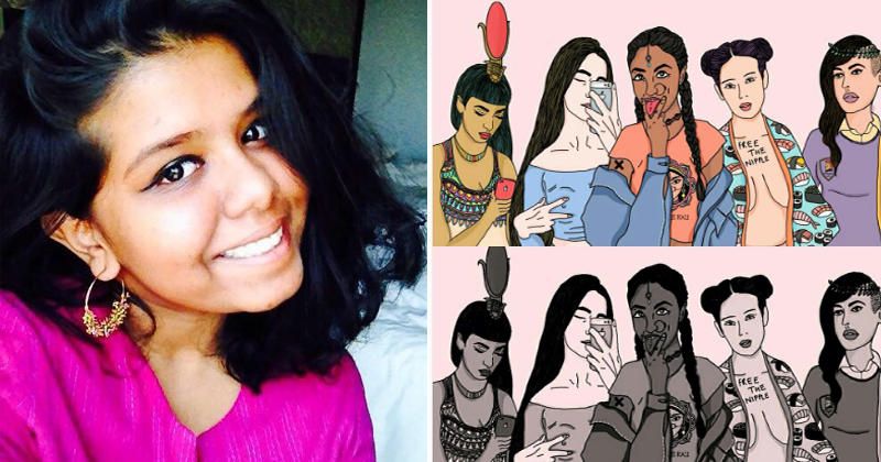 Meet Indian Teen Artist Who Is Redefining Goddesses As Modern-Day Feminists.