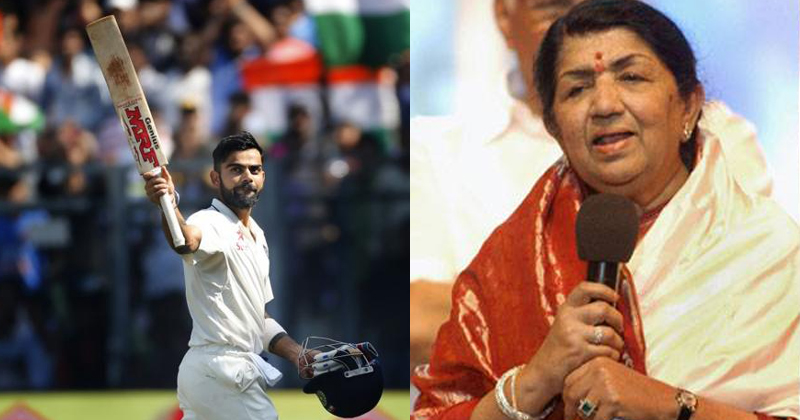 Lata Mangeshkar and virat kohli