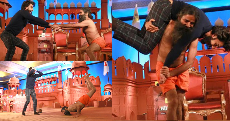 Ranveer Singh and Baba Ramdev