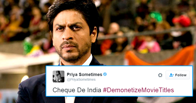 Demonetising Movie Titles