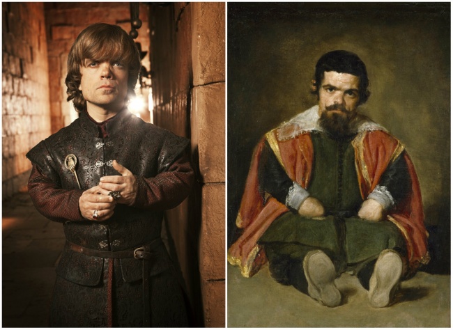 Peter Dinklage and don Sebastián de Morra.
