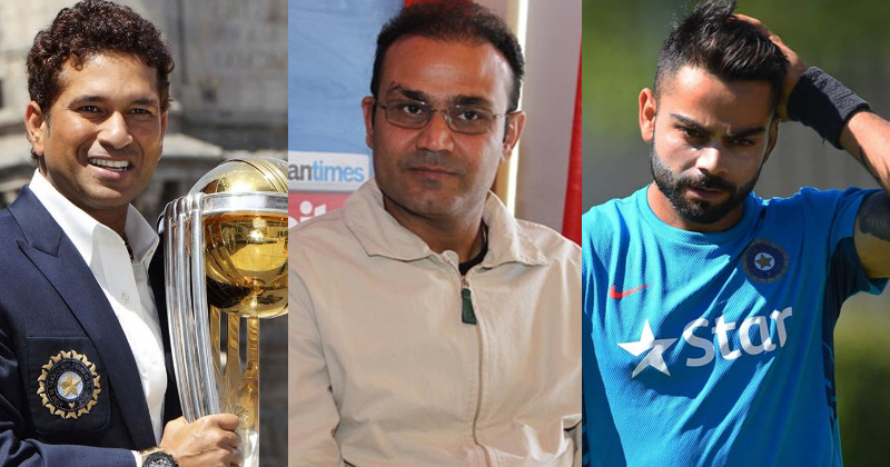 Virender Sehwag, Virat Kohli and Sachin
