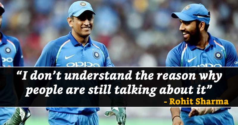 Rohit Sharma on Ms dhoni