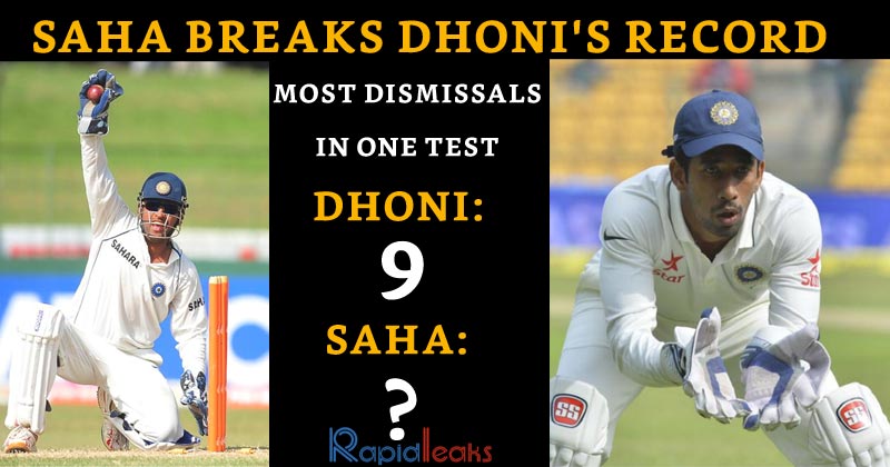 Saha Breaks MS Dhoni Record