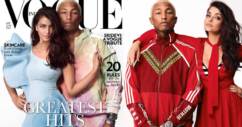 Aishwarya Rai Bachchan and Pharrell Williams Vogue Photoshoot