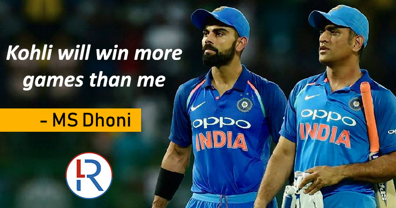 MS Dhoni on Virat Kohli