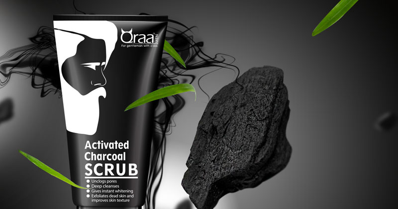 Qraa Men Activated Charcoal Scrub