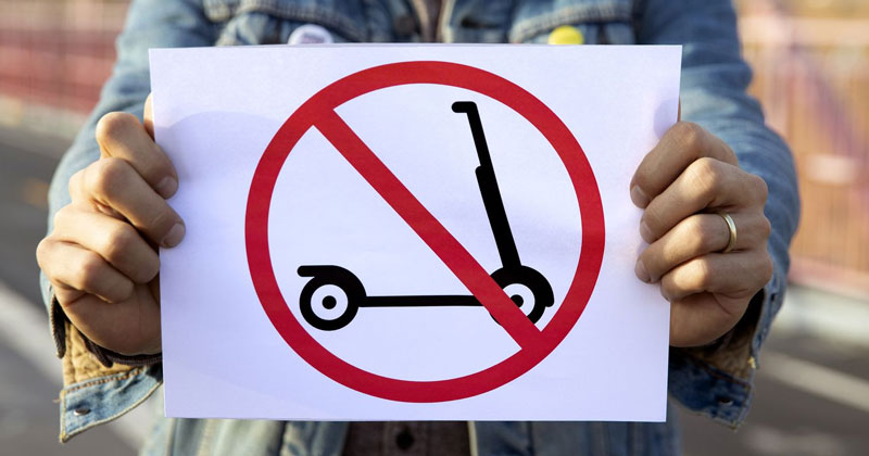 Electric scooters are banned