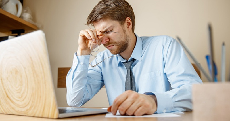 Man Experiencing Eye Pain | Computer Vision Syndrome