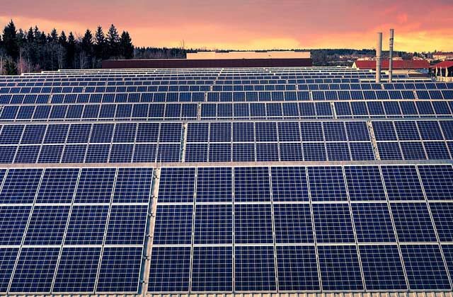 Solar Panels Aligned in Lines | Solar