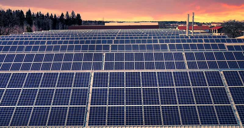 Solar Panels Aligned in Lines | Solar