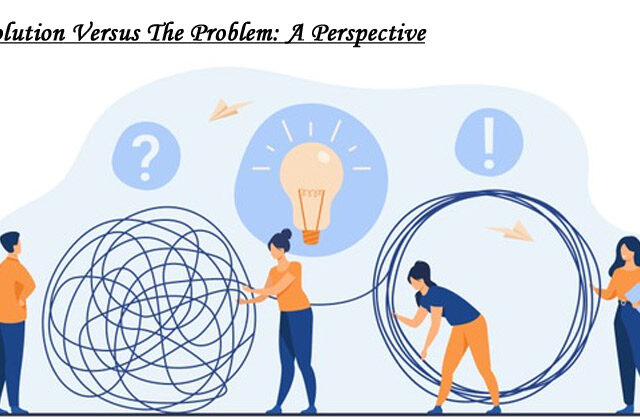 A vector depicting situation with both its solution and the actual problem | Solution vs Problem