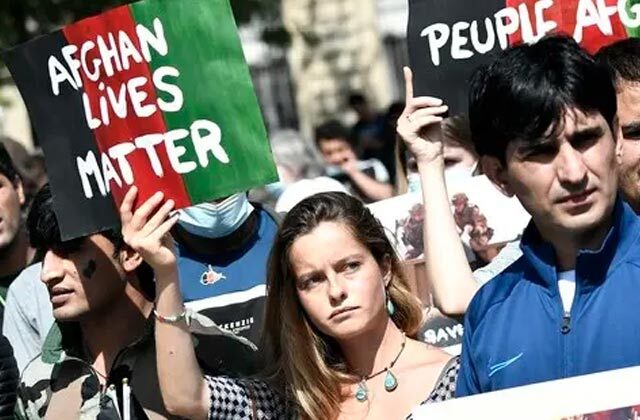 Afghan lives matter Paris Protest