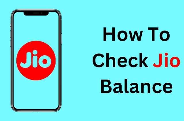 how to check jio balance